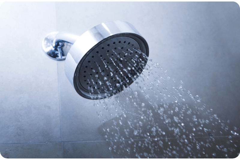 shower head running